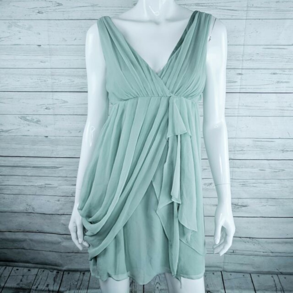 Alice + Olivia Silk Blend Drape Dress